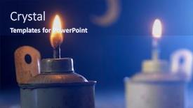  Presentation with oil lamp - Audience pleasing slides consisting of oil-lamp-with-crescent backdrop and a navy blue colored foreground