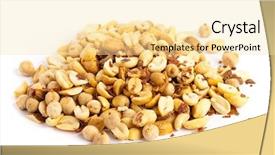  Presentation with dry fruits - Beautiful presentation theme featuring oil nuts - dry fruits backdrop and a blonde colored foreground