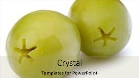  Presentation with white green - PPT layouts enhanced with oil oliva - green olives fruits isolated background and a  colored foreground