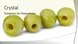  Presentation with guava fruits fresh green fruit - Beautiful slide set featuring oil oliva - green olives fruits isolated backdrop and a  colored foreground