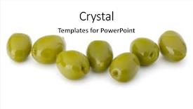 Presentation with white green - Slide deck enhanced with oil oliva - green olives fruits isolated background and a  colored foreground
