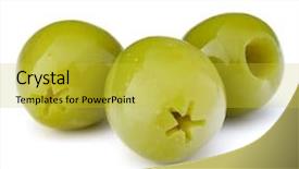  Presentation with guava fruits fresh green fruit - Beautiful PPT layouts featuring oil oliva - green olives fruits isolated backdrop and a  colored foreground