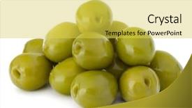  Presentation with guava fruits fresh green fruit - PPT theme having oil oliva - green olives fruits isolated background and a  colored foreground