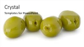  Presentation with guava fruits fresh green fruit - Beautiful presentation design featuring oil oliva - green olives fruits isolated backdrop and a  colored foreground