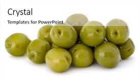  Presentation with guava fruits fresh green fruit - Beautiful slide deck featuring oil oliva - green olives fruits isolated backdrop and a  colored foreground