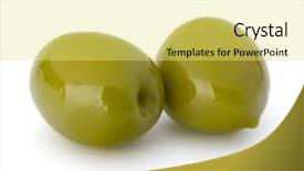  Presentation with guava fruits fresh green fruit - Cool new PPT layouts with oil oliva - green olives fruits isolated backdrop and a  colored foreground