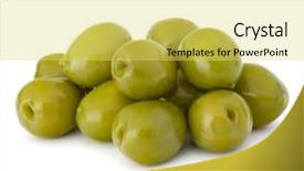  Presentation with guava fruits fresh green fruit - Beautiful PPT layouts featuring oil oliva - green olives fruits isolated backdrop and a  colored foreground