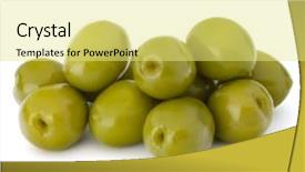  Presentation with guava fruits fresh green fruit - Audience pleasing slide set consisting of oil oliva - green olives fruits isolated backdrop and a  colored foreground