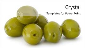  Presentation with white green - Colorful PPT layouts enhanced with oil oliva - green olives fruits isolated backdrop and a  colored foreground