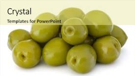  Presentation with guava fruits fresh green fruit - PPT layouts featuring oil oliva - green olives fruits isolated background and a  colored foreground