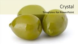  Presentation with guava fruits fresh green fruit - Presentation theme featuring oil oliva - green olives fruits isolated background and a  colored foreground