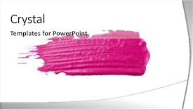  Presentation with brush stroke - Cool new slides with oil paint stroke on white backdrop and a white colored foreground