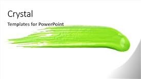  Presentation with stroke - Theme enhanced with colour brush - oil paint stroke on white background and a white colored foreground