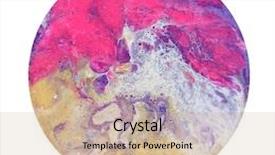  Presentation with circle - Beautiful presentation theme featuring oil planet - colorful circle blots abstract background backdrop and a soft green colored foreground