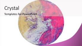  Presentation with circle - Cool new PPT layouts with oil planet - colorful circle blots abstract background backdrop and a white colored foreground