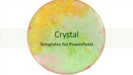  Presentation with circle - Audience pleasing slide deck consisting of oil planet - colorful circle blots abstract background backdrop and a mint green colored foreground