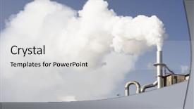  Presentation with oil pollution - PPT layouts featuring oil pollution - scary image of white smoke background and a white colored foreground