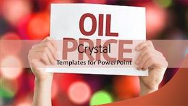  Presentation with price - Amazing theme having oil price card with colorful backdrop and a coral colored foreground