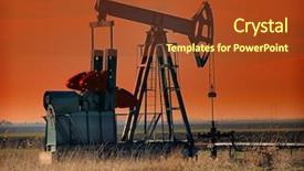  Presentation with pump - Slides consisting of oil pump-jack background and a tawny brown colored foreground