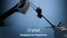  Presentation with pipe line - Slide deck with oil pump-jack background and a ocean colored foreground