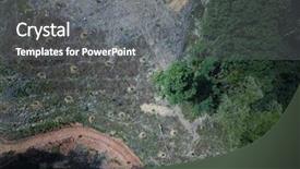 Presentation with deforestation - PPT theme enhanced with oil scotland - deforestation environmental problem logging background and a gray colored foreground