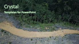  Presentation with deforestation - Presentation design consisting of oil scotland - deforestation environmental problem logging background and a wine colored foreground