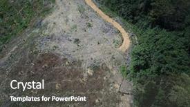  Presentation with deforestation - Theme consisting of oil scotland - deforestation environmental problem logging background and a dark gray colored foreground