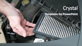  Presentation with auto - PPT theme consisting of oil services - auto mechanic removing the dirty background and a dark gray colored foreground