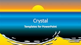  Presentation with oil spill water - Audience pleasing PPT layouts consisting of oil slick pollution lapping up backdrop and a teal colored foreground