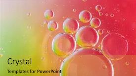  Presentation with oil - Presentation theme with oil soils on water surface background and a  colored foreground