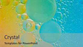  Presentation with oil in water - Presentation featuring oil soils on water surface background and a  colored foreground