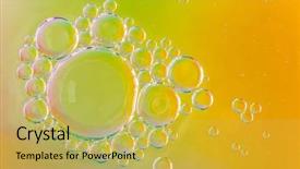  Presentation with oil - Colorful presentation theme enhanced with oil soils on water surface backdrop and a  colored foreground