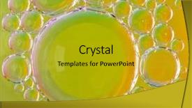  Presentation with oil - Presentation theme having oil soils on water surface background and a  colored foreground