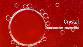  Presentation with oil - Colorful theme enhanced with oil soils on water surface backdrop and a crimson colored foreground