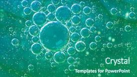  Presentation with oil - Presentation theme having oil soils on water surface background and a ocean colored foreground