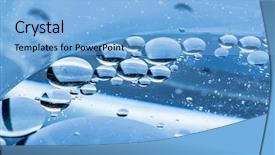  Presentation with oil - Amazing theme having oil soils on water surface backdrop and a light blue colored foreground