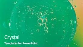  Presentation with oil in water - Slide deck consisting of oil soils on water surface background and a  colored foreground