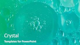  Presentation with oil and water chemical - Beautiful theme featuring oil soils on water surface backdrop and a gray colored foreground