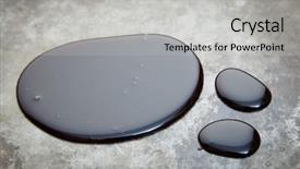  Presentation with oil spill - Beautiful presentation design featuring oil spill on grey background backdrop and a light gray colored foreground