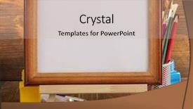  Presentation with antique picture frame - Audience pleasing slides consisting of oil spill water - picture frame and paints backdrop and a soft green colored foreground