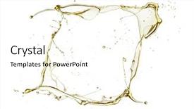  Presentation with shape - Cool new slide deck with oil splash in frame shape backdrop and a cream colored foreground