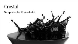  Presentation with oil - PPT layouts having oil splashes on white background background and a white colored foreground