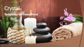  Presentation with detox green smoothies still life - Audience pleasing slides consisting of oil stone - spa still life backdrop and a red colored foreground