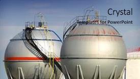  Presentation with fuel tank - Colorful PPT layouts enhanced with oil storage tanks - fuel tank in the refinery backdrop and a teal colored foreground