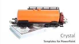  Presentation with tank - Theme enhanced with oil-tank-and-paper-dollars background and a white colored foreground