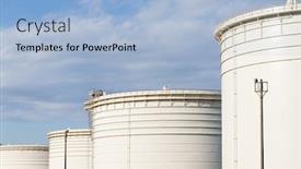  Presentation with tank - Cool new slides with oil tank backdrop and a light blue colored foreground