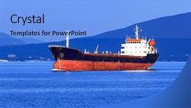  Presentation with oil - Slide deck enhanced with oil tanker in the sea background and a light blue colored foreground