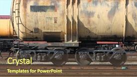  Presentation with train freight trains cargo - Presentation theme consisting of trained ressources - freight train passing background and a tawny brown colored foreground