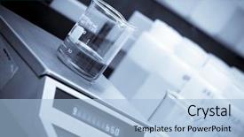  Presentation with laboratory equipment - Presentation theme with oil test - laboratory equipment background and a  colored foreground