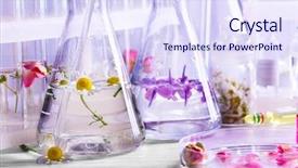  Presentation with process - Amazing theme having oil test - process of making perfumes backdrop and a sky blue colored foreground